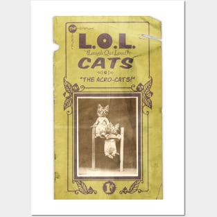 The L.O.L. (Laugh Out Loud) Cats in "The Acro-Cats!" (aged) Posters and Art